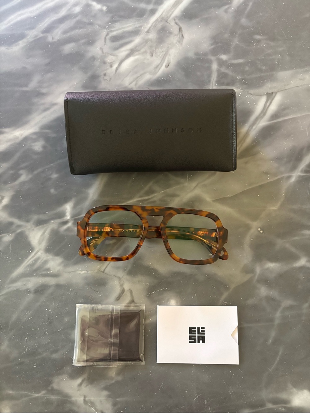 ELISA JOHNSON Women’s Tortoiseshell Sunglasses - Brown Frame